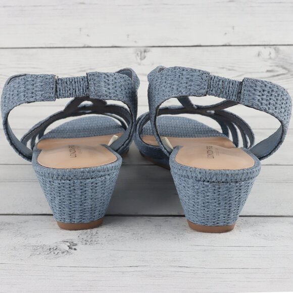 London Fog 7.5M Women's Light Blue, Heel Sling Strap, Open Toe Sandals - Picture 9 of 10